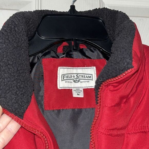 Field and‎ Stream Puffer Vest Men’s Sz L Red Fishing Hiking Camping Gorpcore EUC - Picture 5 of 9